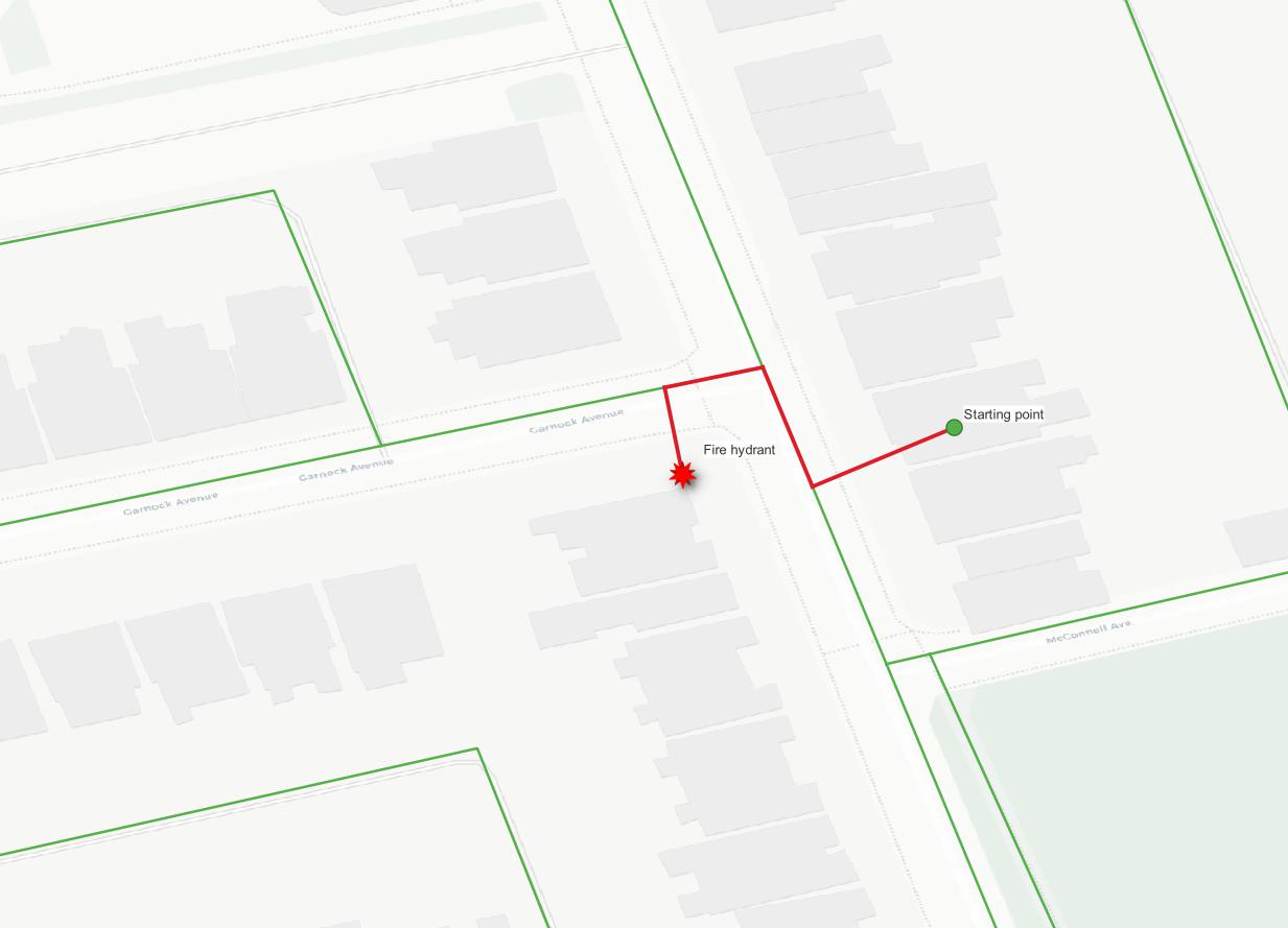 Finding the closest fire hydrant-image
