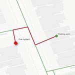 Finding the closest fire hydrant-image
